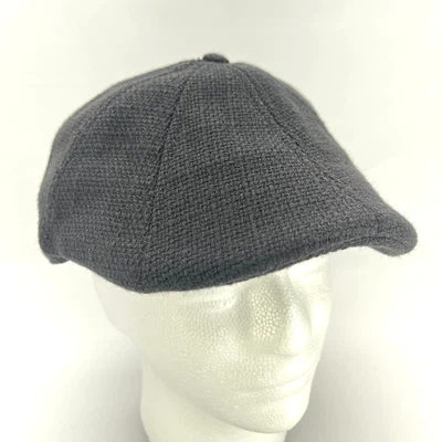 NEW - Boston Scally Woven Peaky 8 Panel Newsboy Hat Size - XL Black - Unworn - Image 1 of 4