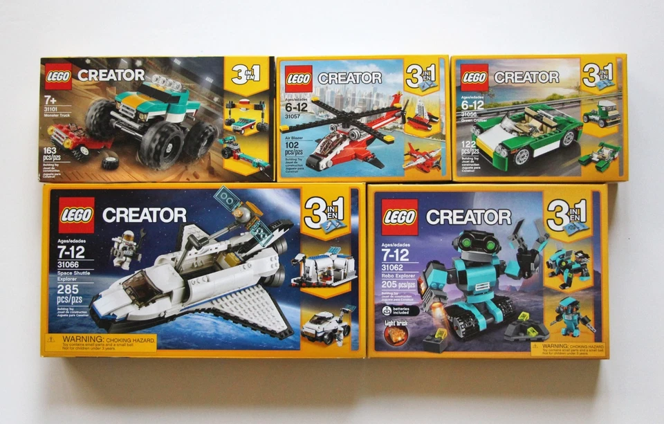 NEW Lego Creator Retired Lot ~ 31066 Space Shuttle 31062 Robo Explorer 31101 ++ - Image 1 of 4