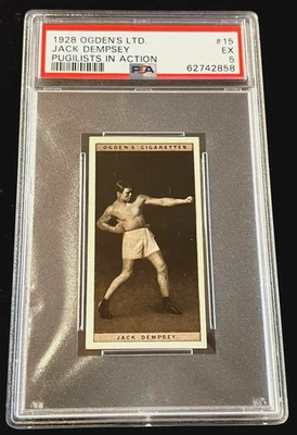 1928 OGDEN'S LTD #15 JACK DEMPSEY PSA 5 RARE 86 GRADED 41 HIGHER - Image 1 of 4