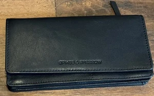Portafoglio SPIKES & SPARROW nero in vera pelle con più scomparti. - Foto 1 di 5