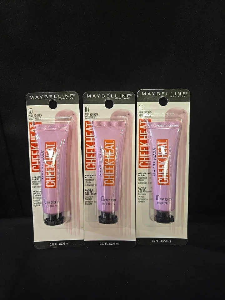 Maybelline Cheek Heat Gel-cream Blush 10 Pink Scorch .27oz 8ml