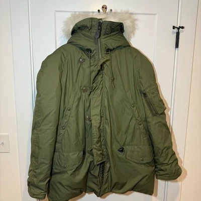 Vintage Extreme Cold Weather N-3B Parka Jacket. Wool, outdoor. 90s Schott Bros - Image 1 of 4