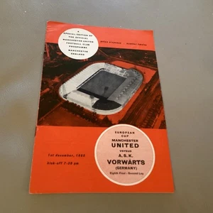 1965/6 Manchester United ASK Vorwarts European Cup Q Final 1/12/1965 Law Best - Picture 1 of 3