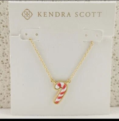 Kendra Scott Candy Cane Pendant Necklace Gold  - Image 1 of 4