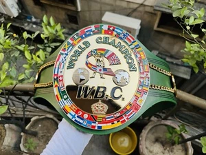 3d WBC Belt,8mm Zinc,Cnc 3D Engraved,24k Gold Plated,Sublimation Leather. Adult - Picture 1 of 12