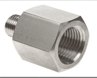  3/8" MNPT x 1/2" FNPT 316ss Reducing Adapter Parker 8-6 RA-SS - Image 1 of 2