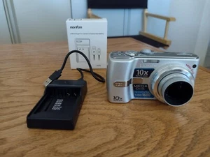Panasonic Lumix DMC-TZ1 Digital Camera 5.0MP Silver New Charger 2GB SD Tested - Picture 1 of 9