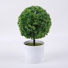 Beautiful Artificial Grass Ball Topiary Tree With Pot For Table Display