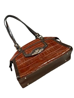 MC Marc Chantal Marrón Western Imitación Cuero Bolso de Mano Reptil Cartera Bolso de Hombro Foto 1 de 4