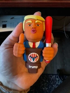 Silicone Pipe Donald Trump MAGA 2024 Smoking Pipe w Glass Bowl Trump President - Picture 1 of 3