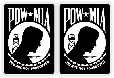 POW MIA Hard Hat Stickers | Vinyl Helmet Decals Military Army Marines Air Force