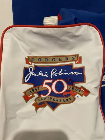 1997 MLB LA Dodgers Jackie Robinson 50th Anniversary Blue SGA Vinyl Duffle Bag Cover