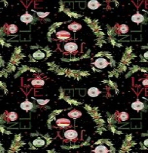 JOY OF GIVING WORDS BLACK by WILMINGTON PRINTS  BTY - Image 1 of 1