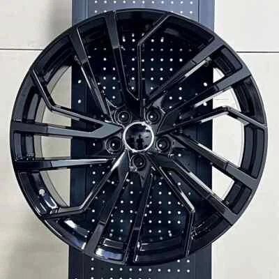 20x9 Gloss Black Wheels For Audi A4 A5 A6 A7 S4 S5 Q5 Q7 20" 5x112 Rims Set 4 - Image 1 of 4