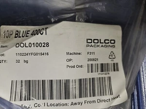 Doclo Polystyrene Foam 10Px Blue Supermarket Tray, 16 Ounce Capacity -- 400 per - Picture 1 of 5