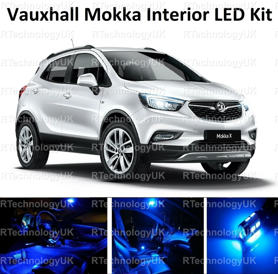 BLUE PREMIUM VAUXHALL MOKKA MOKKA X INTERIOR UPGRADE ERROR FREE LED LIGHT KIT - Image 1 of 1