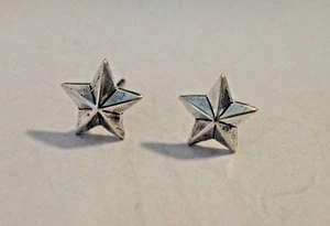 Sterling Silver TINY 7mm 3D 5 point Star Studs Posts Earrings!  - Picture 1 of 4