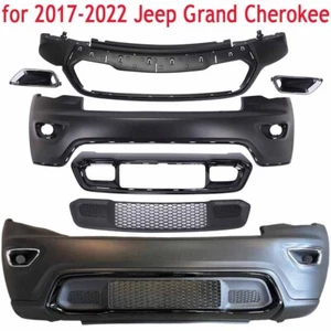6 Pcs Complete Set Bumper Lower Grille Fits 2017- 2020 Jeep Grand Cherokee NEW - Picture 1 of 17