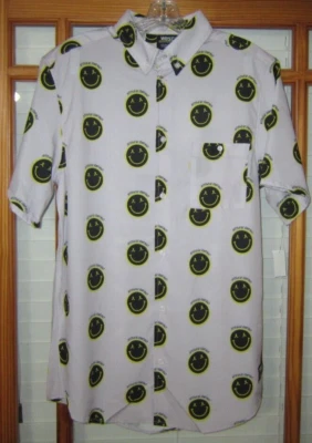WESC Short Sleeve Shirt Happy Print NEW Men's Small Women's Medium - Image 1 of 4