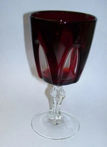 Ruby Red Wine Glass with Cathedral Windows - Picture 1 of 1