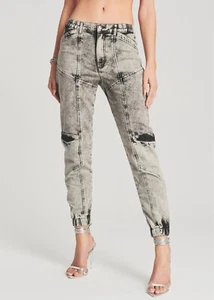 Retrofête Tatum Acid Washed Grey Denim Jeans NEW with Tags Size 26 - Picture 1 of 4