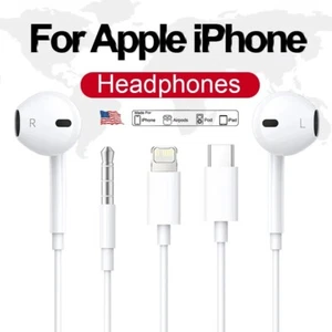 Écouteur iPhone Android Jack Lightning USB-C Filaire Micro Casque Intra-Auricula - Imagen 1 de 10