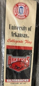 New University of Arkansas Razorbacks 28”x40” Flag - Picture 1 of 1
