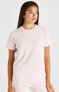 SikSilk Girls Pink Branded Tee 11-12 Years - Picture 1 of 5