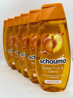 (9,58€/1 L) Schauma Superfruit & Glanz 6 Flaschen a 400 ml Shampoo vitalisierend