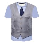 T-Shirt T 3XL Casual T-Shirts Short Sleeve Suit Fake Tee Fashion Funny