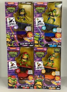 Set Of 4 Teenage Mutant Ninja Turtles Mayhem Half Pipe RC Skateboard TMNT NIB - Picture 1 of 14