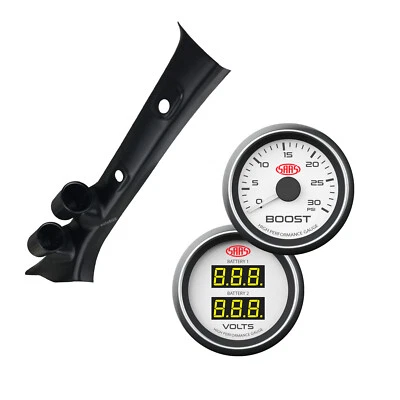 Cápsula de pilar para Hilux 2015-actual con cara blanca diésel Boost y medidor de doble voltaje Foto 1 de 4