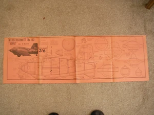 Aeromodeller Plans of Messerschmitt Me163 Komet scale model 30 1/2" span - Picture 1 of 2