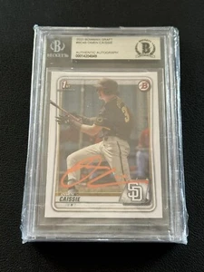 Owen Caissie 2020 1st Bowman Draft BD-49 Signed BAS Slab Auto Chicago Cubs - Picture 1 of 2