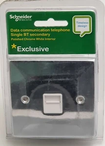 SCHNEIDER POLISHED CHROME DATA COMMUNICATION TELEPHONE SINGLE BT SECONDARY - Picture 1 of 2