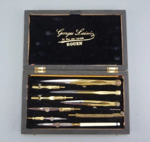 Ravissant ancien set compas, Georges Lainé ROUEN début XXème. - Picture 1 of 9