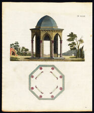 Antique Print-Plate 33-TEMPLE-GOTHIC-LANDSCAPE GARDENING-Allart-van Laar-1802
