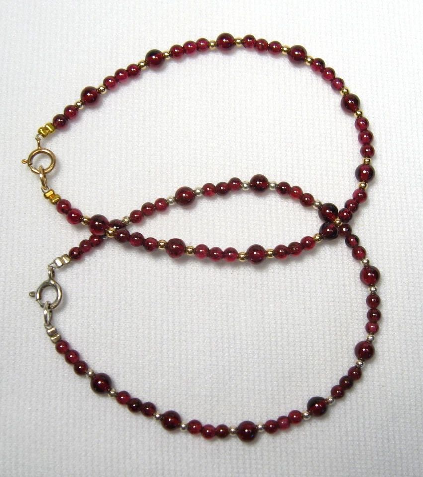 Lyn's Jewelry Garnet Bracelet Silver or Gold - Image 1 of 1