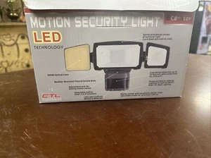 CTL MOTION SECURITY LIGHT LED ECO-STAR 20W 1600 LUMENS BRONZE WITH PHOTOCELL NEW - Picture 1 of 10