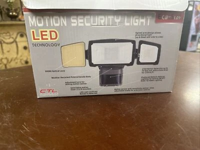CTL MOTION SECURITY LIGHT LED ECO-STAR 20W 1600 LUMENS BRONZE WITH PHOTOCELL NEW - Image 1 of 4