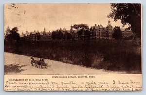 Vintage Postcard Danvers MA State Insane Asylum Hospital 1907 U8 - Bild 1 von 2