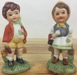 VINTAGE BOY & GIRL FIGURINES - MADE IN KOREA - Boy & Girl Figures Decor - Picture 1 of 6