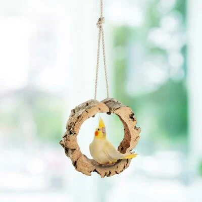 KORK-DEKO SCHAUKEL für Vogel Käfig aus KORK, Vogel, Voliere, Sitzbrett | Natur | gereinigt