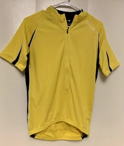 Endura Men’s S Small Yellow Black White 3/4 zip CYCLING JERSEY Back pockets - Picture 1 of 4