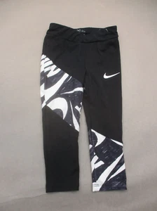 NIKE DRI-FIT Size 3T Girls Black Stretch Waist Pull On High Rise Leggings 886 - Picture 1 of 5