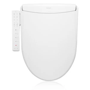 Brondell ELONGATED T22 Thinline Luxury Bidet Toilet Seat Side Arm White New - Picture 1 of 16