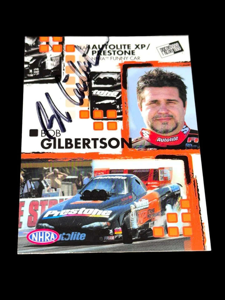 Bob Gilbertson 2005 PRESS PASS RACING #19 signed FUNNY CAR NHRA card RARE V2 - Image 1 of 1