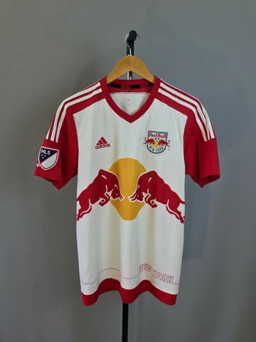 New York Red Bulls (Red Bull, Metrostars) 2015 2017 Home Adidas Football Shirt M Cover