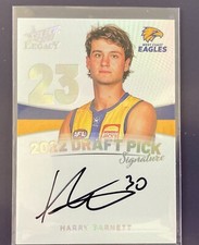 2023 AFL Select Legacy Draft Pick Signature Platinum - Harry Barnett DPSP23