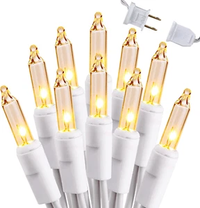 Clear Christmas Lights, 300 Count 69.6Ft Incandescent White Lights String, Conne - Picture 1 of 7